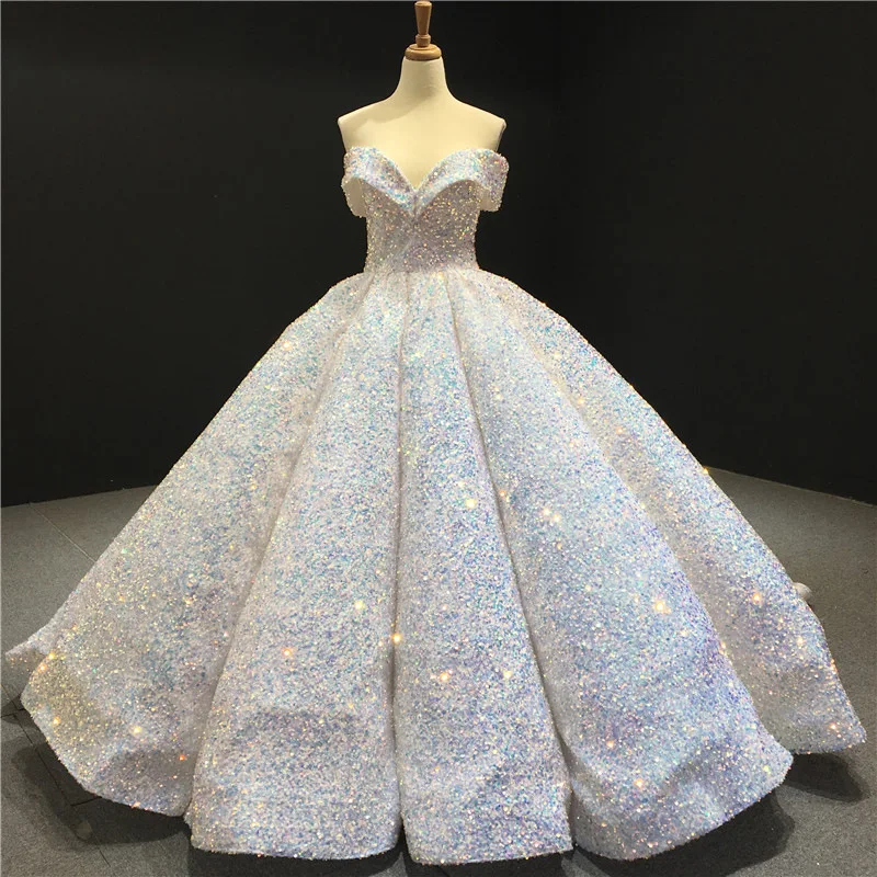 Quinceanera Dresses New Sequin Prom Dress Ball Gown Boat Neck Off The Shoulder Puffy For Vestidos Para 15 party dress quinceanera dresses