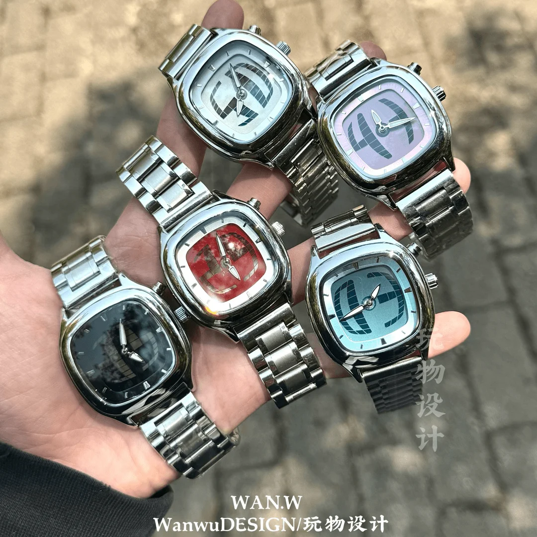 Y2K Millennium Retro Square Digital Dynamic Dual Display Retro