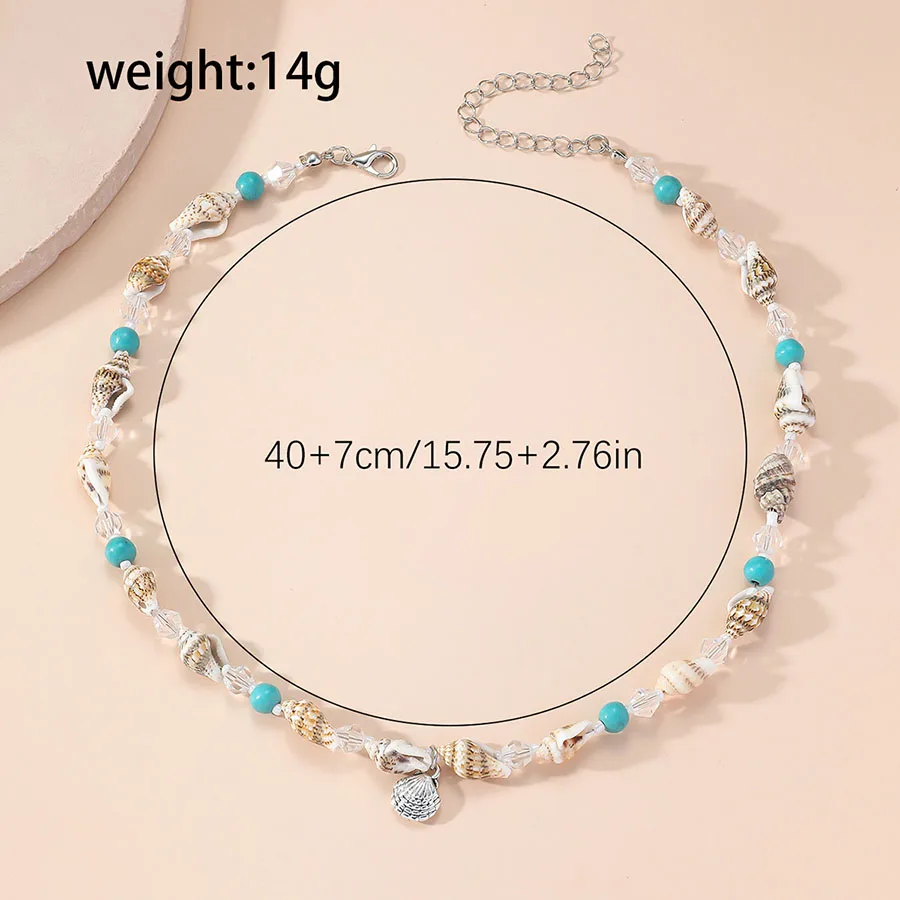 Cute Conch Seashell Choker Necklace Summer Beach Jewelry