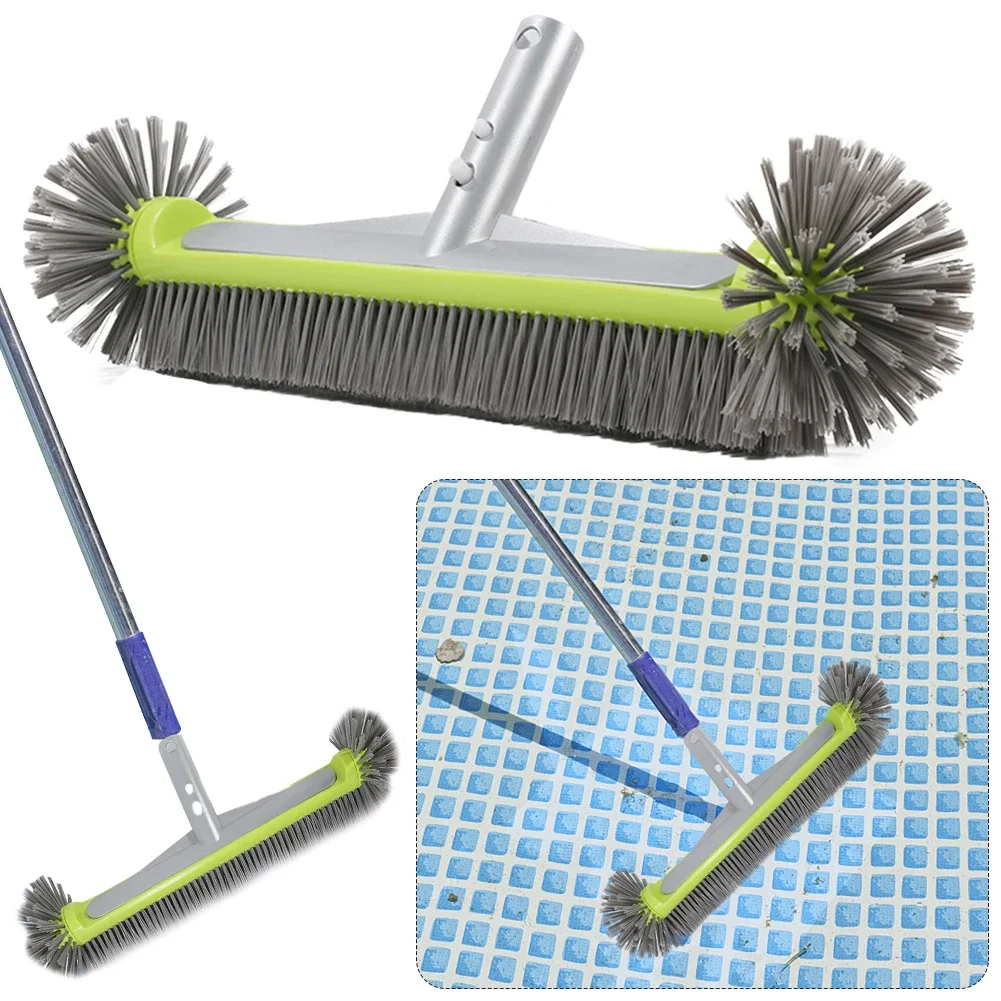 Swimming Pool Brush Durable Pool Floor Wall Cleaning Tool Broom Algae Remover Scrubber Cleaning Brush Head Cleaner Tool