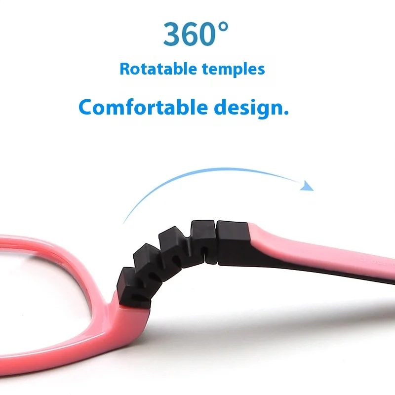 Square Teens Glasses Kid Optical Myopia Glasses Boy Girl Amblyopia Frame Prescription Anti Reflective TR90 Computer Eyeglasse
