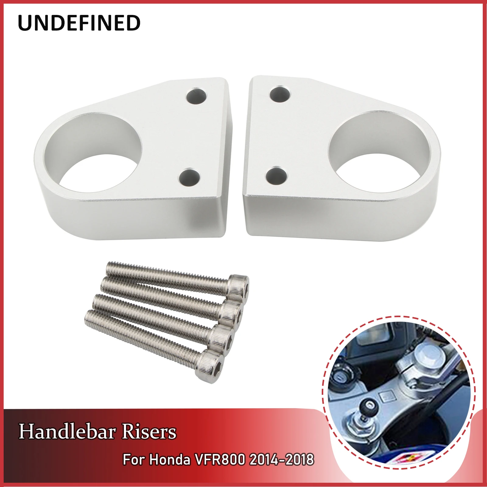 HandlebarRiserForHondaVFR800AluminumHandleBarMountClampsUp32mmVFR800Interceptor