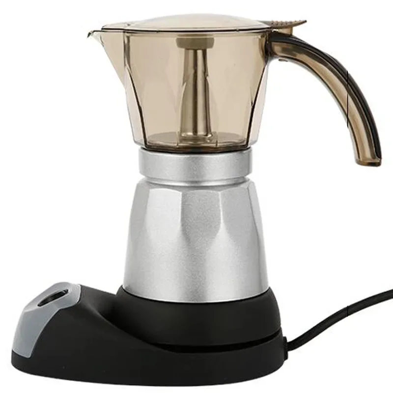 220V Plug-in Coffee Appliance Office Coffee Pot Machine for Convenient Aluminum Electric Heating Mocha Pot