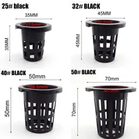 50Pcs Plant Grow Pots Net Nursery Cup Hydroponic colonization Mesh plastic Basket holder vegetable Planter Soilless greenhouse T 2