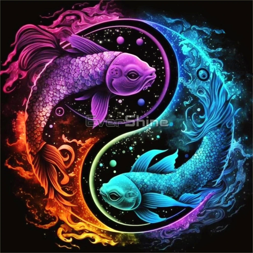 EverShine New 2023 Diamond Mosaic The Zodiac Cross Stitch Kit Beads Embroidery Animal Leo Aries Sagittarius Painting Wall Art