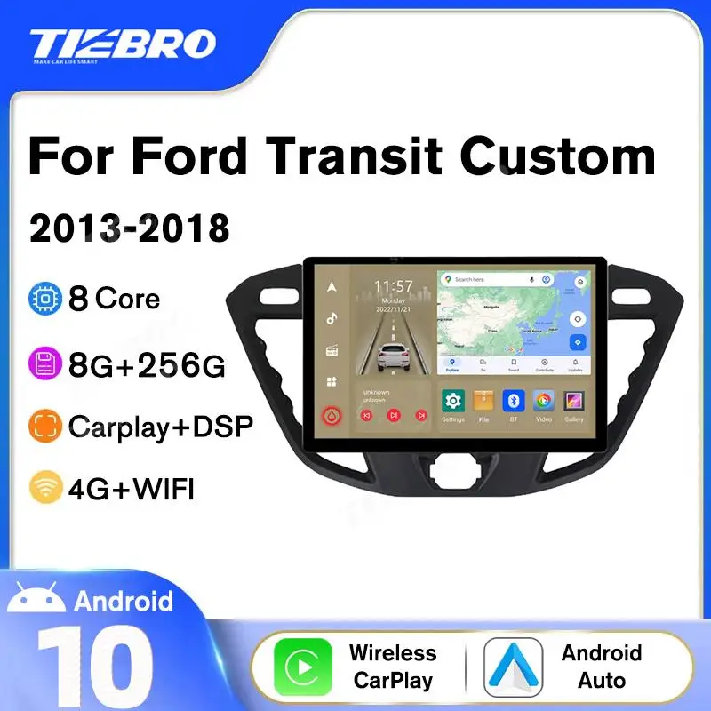 

Автомобильное радио с сенсорным экраном 13 дюймов 2k для Ford Transit Custom 2013-2018, GPS-навигация 1920*1200P, автомобильное радио, стерео, мультимедийный плеер