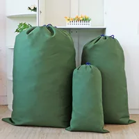Extra Large Laundry Bags Storage Bags Heavy Duty Durable Black Green Drawstring Closure Canvas Bag for College Travel House Move 1