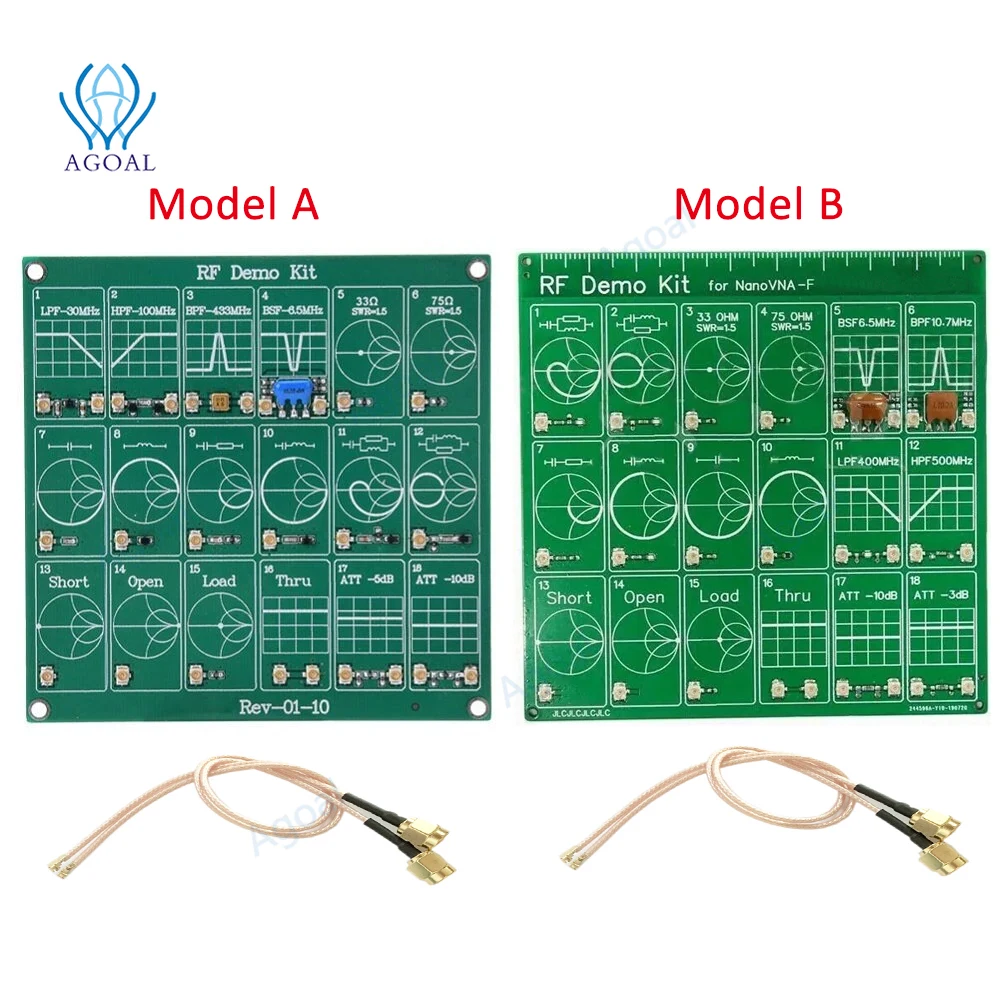 

New RF Demo Kit for NanoVNA VNA RF Test Board Vector Network Test Filter Attenuator Network Analyzers Electrical Instruments
