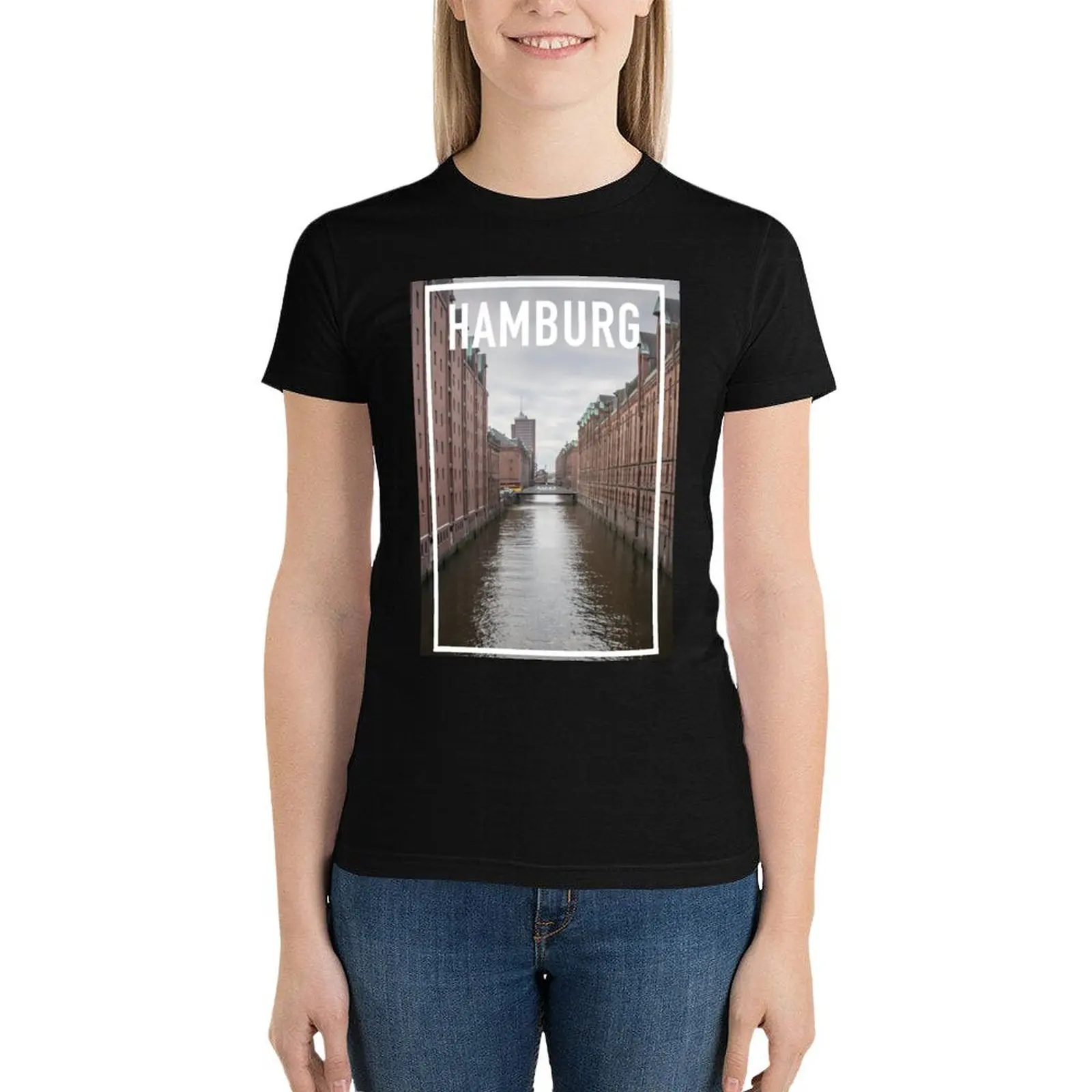 

HAMBURG FRAME T-Shirt summer top cute clothes kawaii clothes plus size tops Womens graphic t shirts