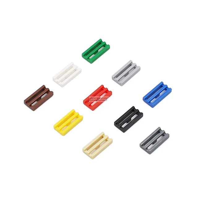 MARUMINE 2412 30244 Tile Spec 1x2 Grille Bottom MOC Bricks Assembles Particles DIY Building Blocks Accessories Toys Compatible 5
