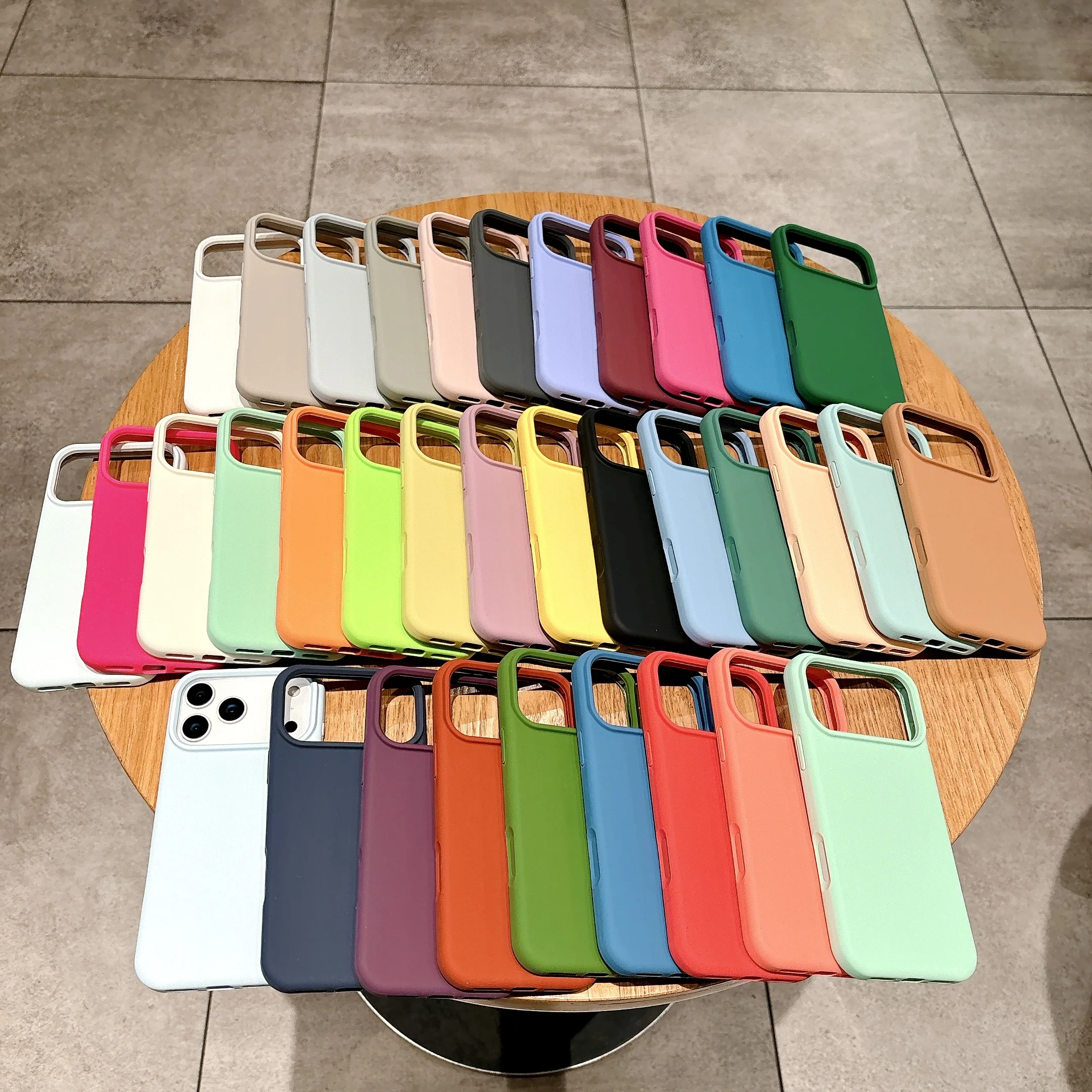 Shockproof Matte Soft Silicone Case with Button Protection - Solid Color