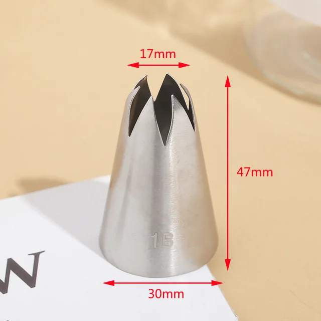 Bcmjhwt Nagy Jegesedéscsövek Fúvókák Torta Sütés Sütő Cupcake Csővezeték Fúvóka Rozsdamentes Acél Tészta Tippek #1B - Image 2