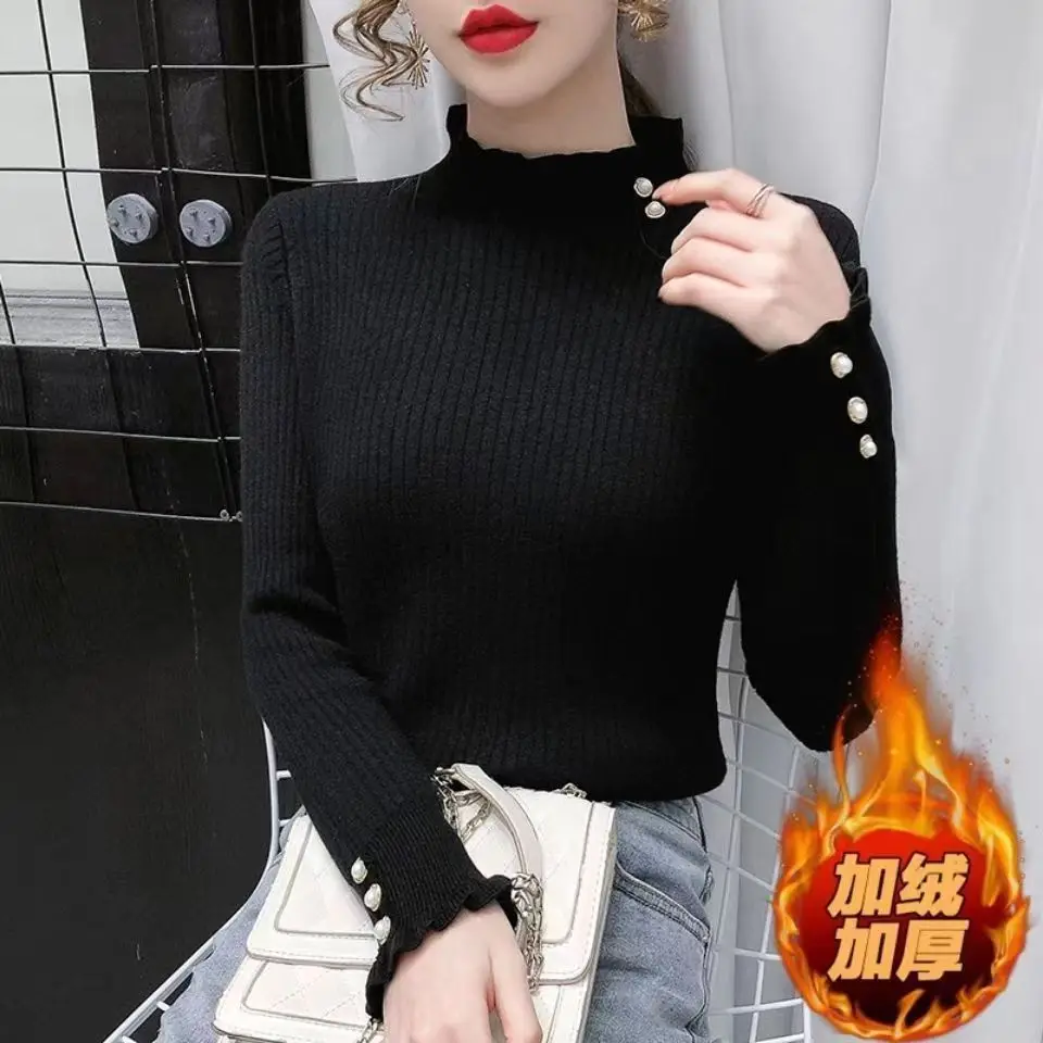 

velvet leggings female careful knitting machine one velvet spring and autumn fashion agaric edge turtleneck autumn and winter