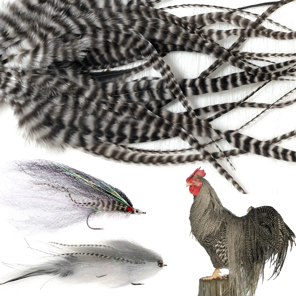 Vtwins Fly Tying Feathers Material Grizzly Saddle Hackle Soft