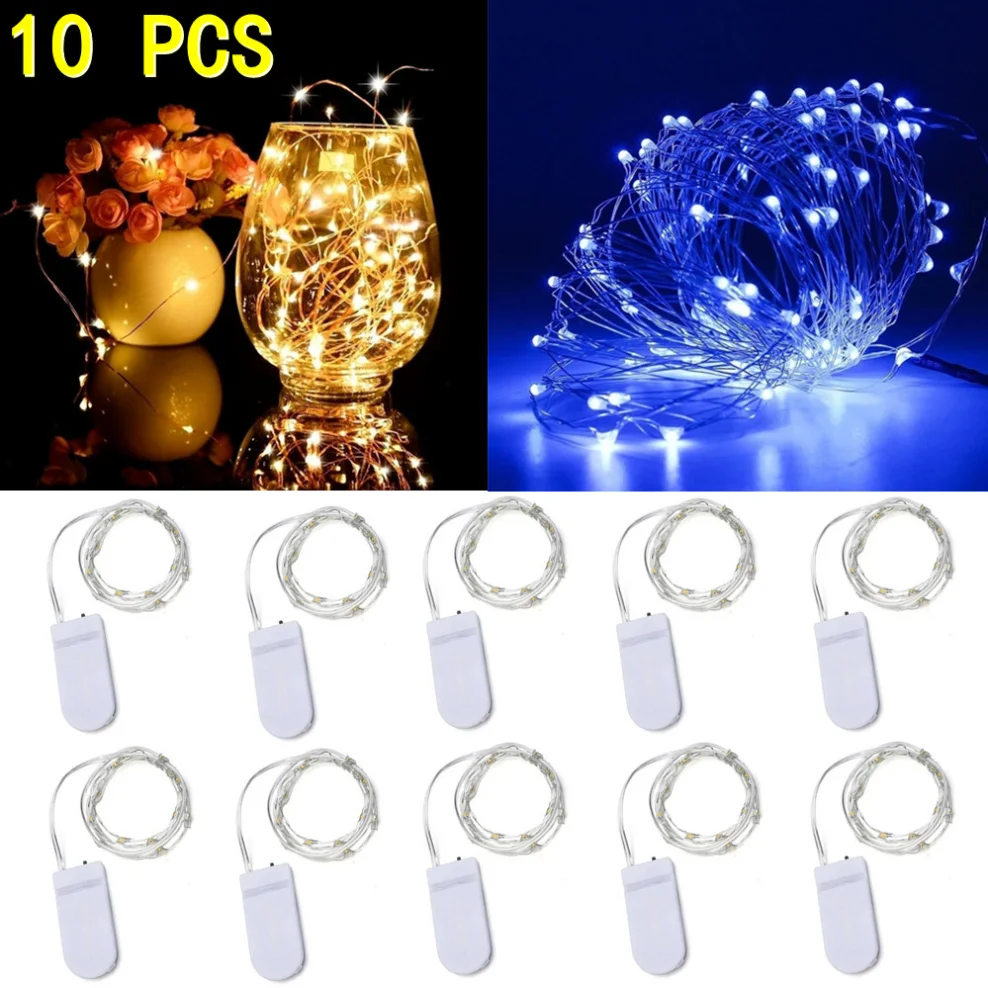 10 pcs LED Fairy String Lights Battery Operated LED Copper Wire String Lights Outdoor Waterproof Bottle Light For Bedroom Decor impa617501 air operated grease lubricator 20l