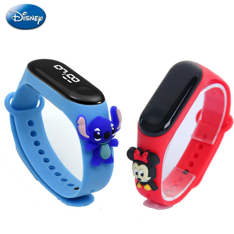 Disney Stitch Ironman Child Watch Anime Cartoon Mickey Mouse Figure Bracciale Watch Kid Sport Led Watch Boy Toy Gifts