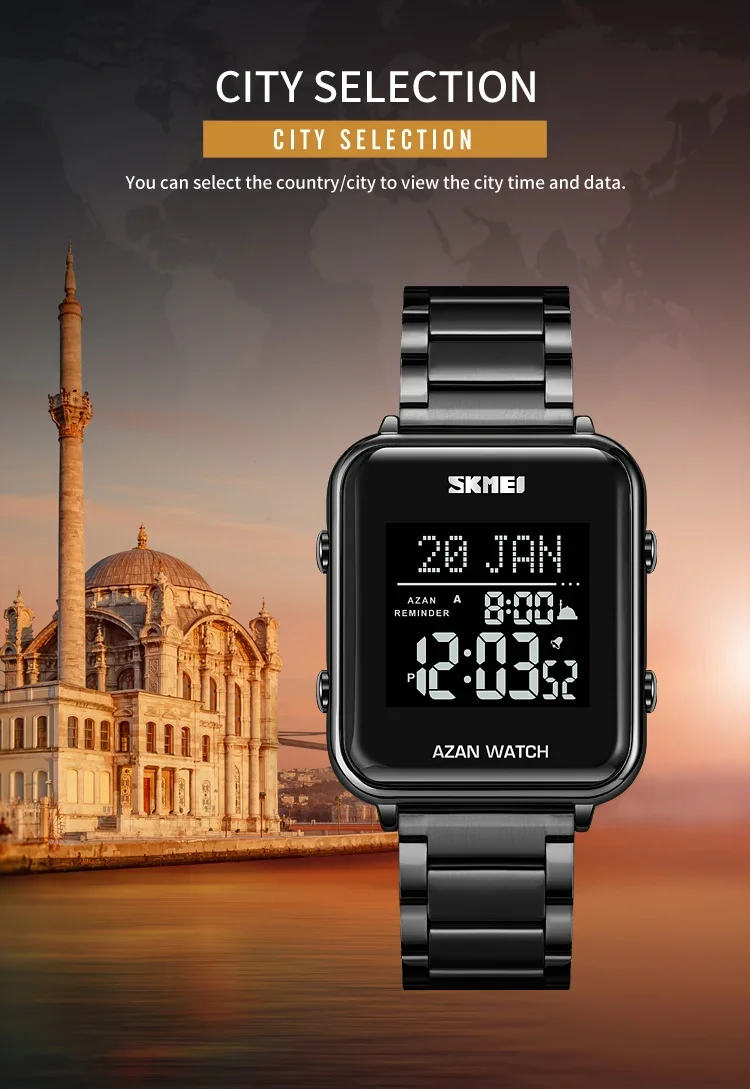SKMEI 2064 Muslim Prayer Watch description image 5