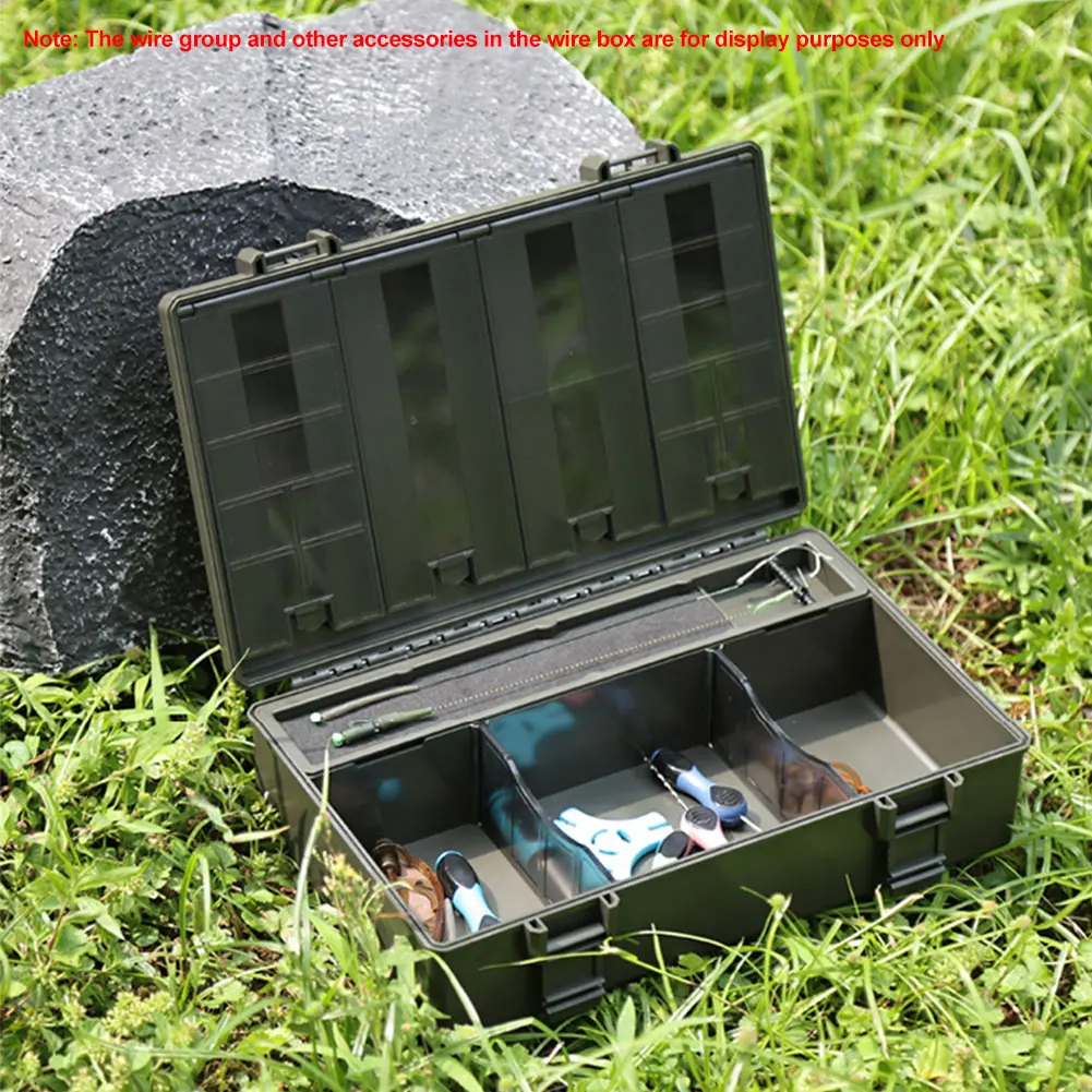 Carp Fishing Box Carp Hook Group Box Fishing Tackle Box Fish Hook Lure Fake Bait Box Fishing Tackle Accessories
