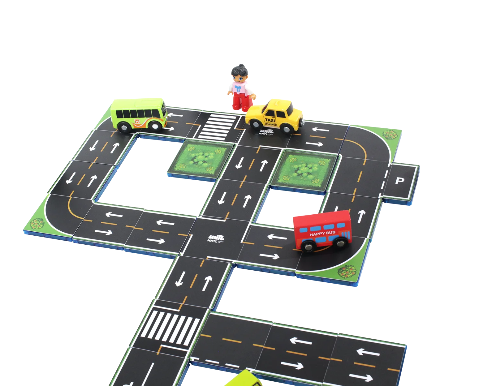 Magnetic Tiles Road Toppers Set Kids Building Blocks Toddles Learning Educational Magnetic blocks 42pcs for children