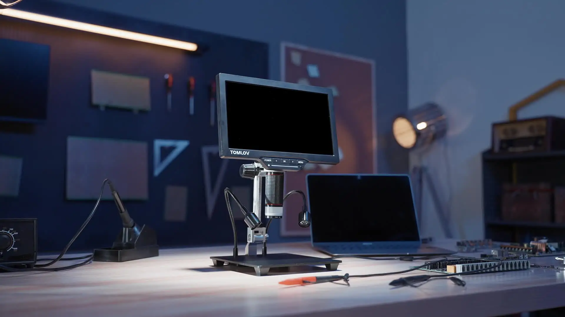 TOMLOV DM202M デジタル顕微鏡 マルチメーター付き 10.1インチ HDMI はんだ付け顕微鏡 大人用 LCD顕微鏡 電子修復用 磁気補助ハンドベース 16MPコイン顕微鏡 PC TOMLOV DM202M HDMI デジタル顕微鏡 マルチメーター付き 10.1インチ はんだ付け USB Microscopio 電子 PCB  検査修理用 - AliExpress