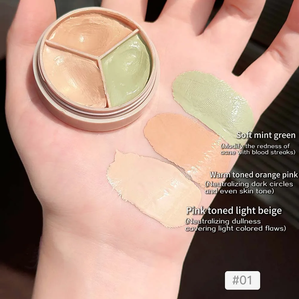 Tei-color Natural Silky Moisturizing Concealer Cream for Flawless Coverage and Radiant Finish