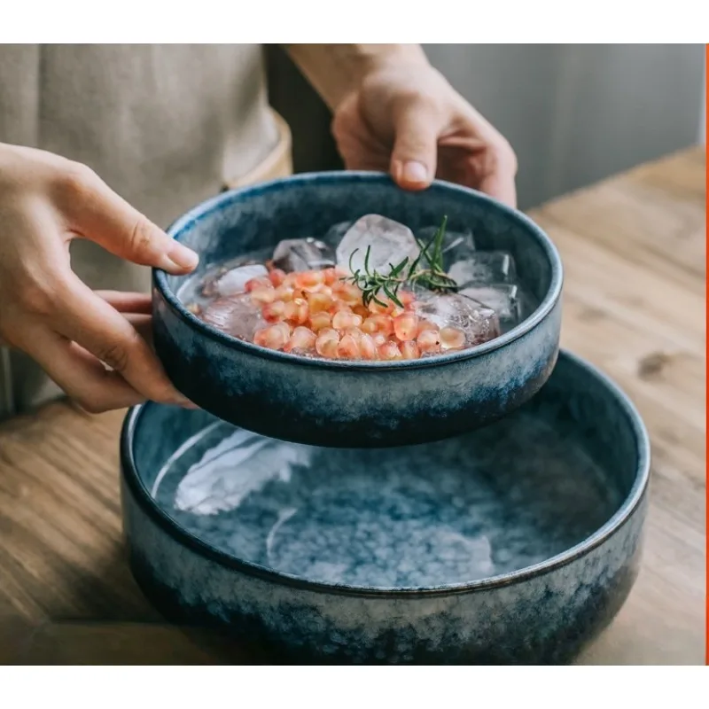 

Creative Kiln Ceramic Tableware, Soup Bowl, Noodles Bowl, Salad Fruit Bowl, Commercial Bowl