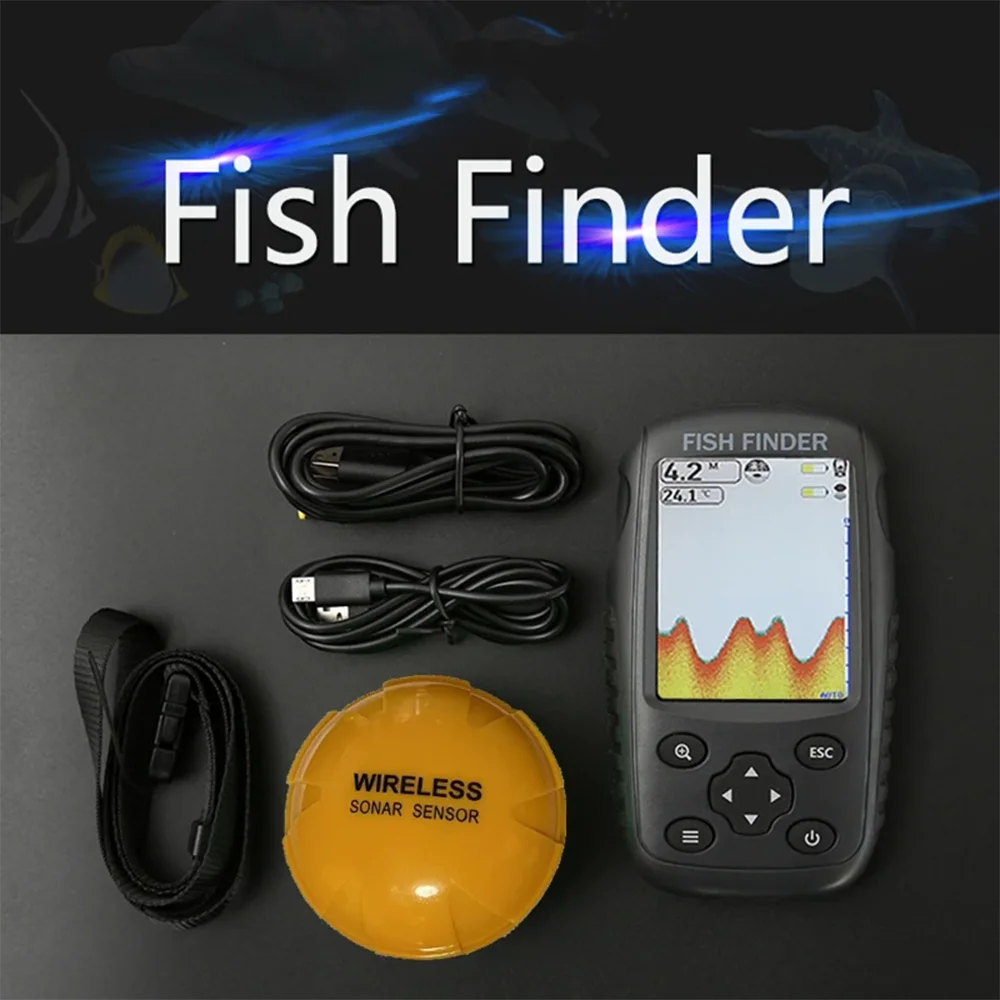 XF88 Sonar Fish Finders, Fishing Echo, 36M Sounder, Portable