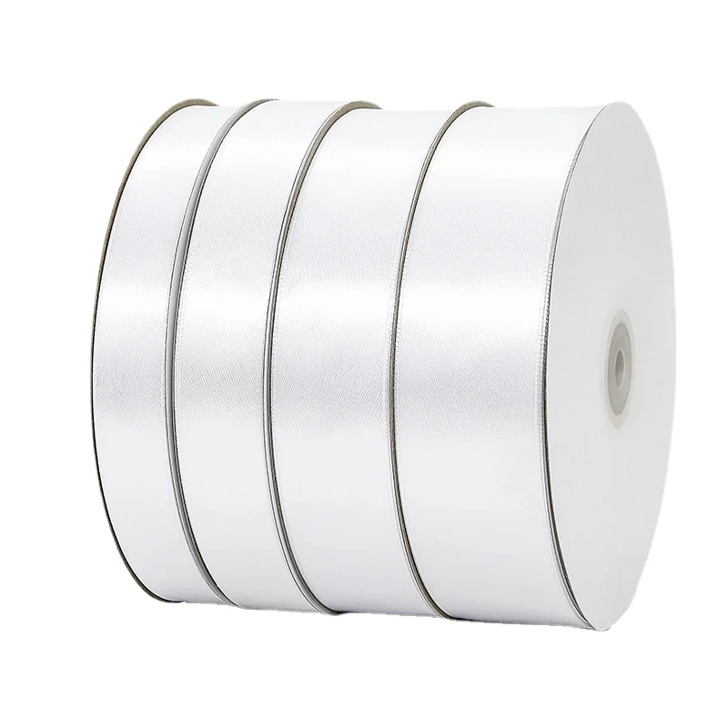 22meters/roll White Satin Ribbon Birthday Gift Packing Wedding Christmas Decorations