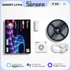 SONOFF L3/L3 Pro 5M WiFi Smart LED Strip Light Flexible RGB Lights Decoration LED Lamp Tape Smart Home Via Alexa Google Home