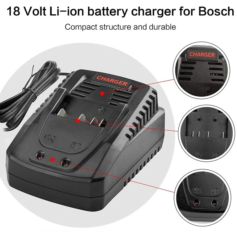 3.0A Fast charger For Bosch AL1860CV Li-ion Battery Charger 18V 14.4V BAT609G BAT618 BAT618G BAT614 2607336236 Electrical Drill battery charger