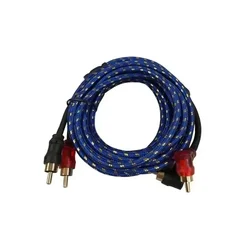 Premium Pure Copper Audio Cable for Car Subwoofer Amplifier System - 2RCA to 2RCA Signal Wire (Available in Various Lengths) (2 meters)