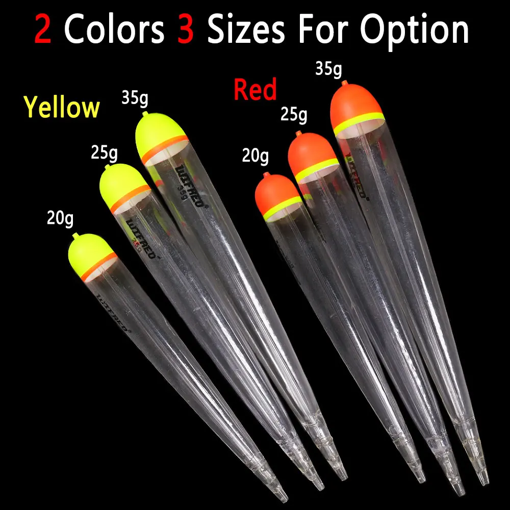 Bimoo 1PCS 20g 25g 35g Crystal Pike Float Bobbers 4