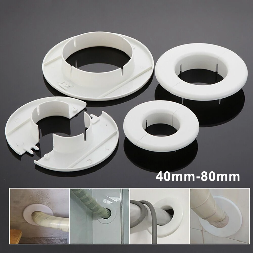 1pcs Plastic Wall Hole Duct Cover Shower Faucet Angle Valve Pipe Plug Decoration Cover Split Type Faucet Tool 40-80mm Hole Cover