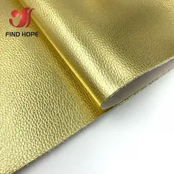 Litchi Faux PU Leather Fabric for DIY Crafts and Creative Projects (Luxury gold)