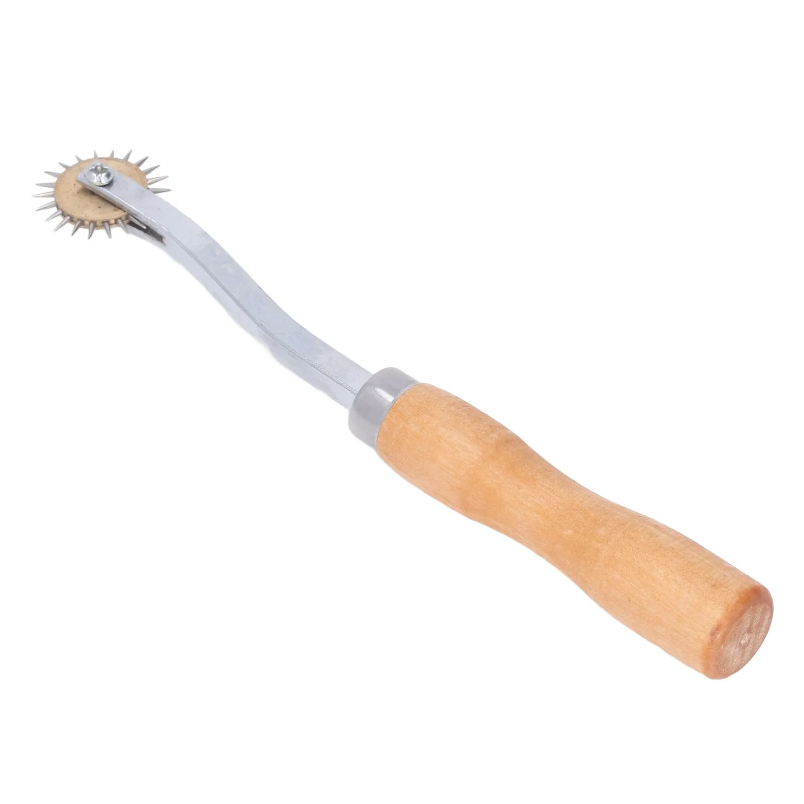 Tracing Wheel Wooden Handle Stamped Metal Pins Stainless Steel Pounce Wheel Incisive Wearable for Paper for Quilting Cloth