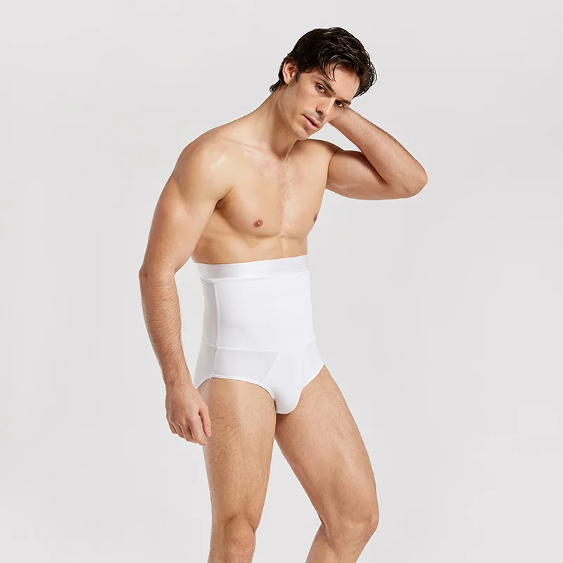 1pcs Men High Waist Shapewear Pants Tummy Control Shorts Body Shaper Compression Trainer Belly Tummy Slimming Boxer Underwear body shaper waist trainer mens lingerie