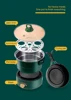 110/220V Electric Split Cooking Pot Foldable Multicooker Frying Pan Hotpot Food Steamer Rice Cooker Soup Maker Boiler For Travel 5