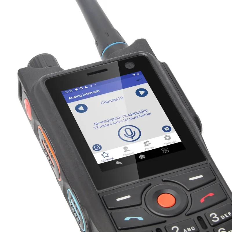 4W DMR/Analog Dual Mode Walkie Talkie 2.41" Touch Screen 3GB+32GB IP68 Rugged Smartphone UNIWA P6 Android 9 2500mAh PTT SOS NFC