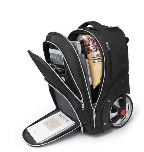 18 inch Rolling backpack school backpackwheels luggage for teenagers oxford travel trolley bag School wheeled backp