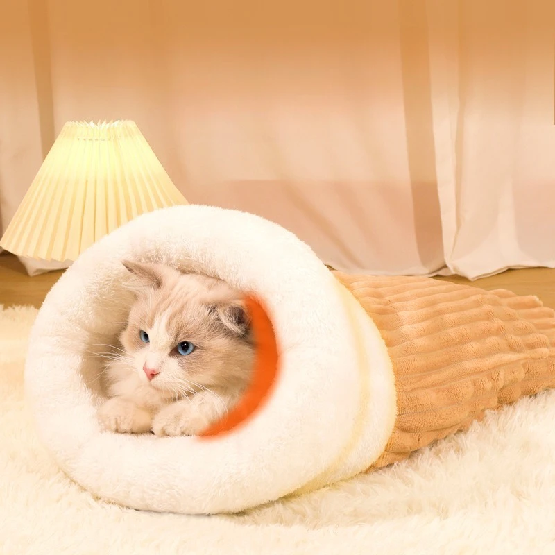 1pc Cat Four Seasons Sleeping Bag Cat Nest, Cat Digging Nest Closed, Cat Safety Drilling Quilt Cat Nest