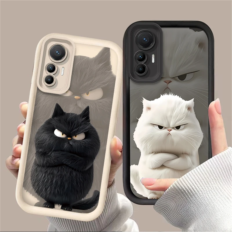 Charming Black and White Cat Phone Case