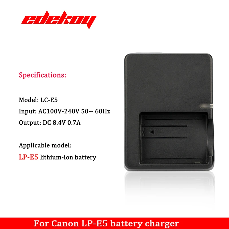 Battery Charger LC-E5/LC-E5C Battery Charger For Canon LP-E5 EOS Kiss Kiss X2 Kiss X3 Rebel T1i Rebel XS Rebel Xsi 450D 500D 1000D Camera charger adapter battery charger adapter