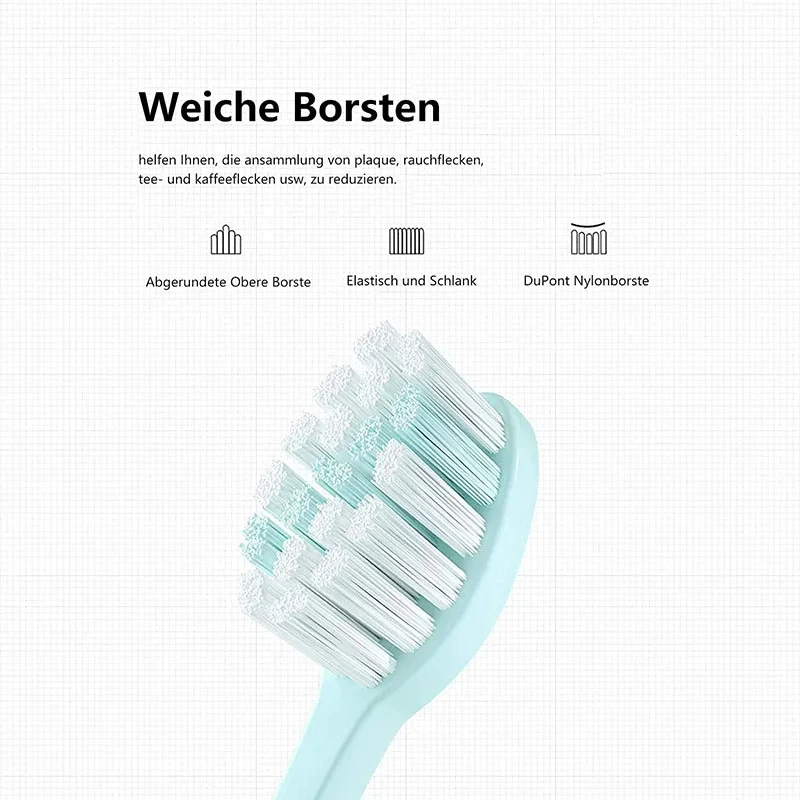Replacement Electric Toothbrush Heads for YUNCHI Y7 Soft Dupont Brush Bristle for SGAGO S2/SG972 Gum Health Whitening Brush Nozz 3
