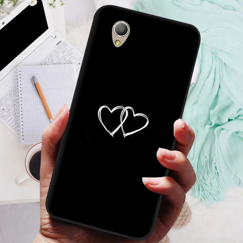 Lion & Wolf Design Black Silicone Soft Back Cover - Protective Shell Case