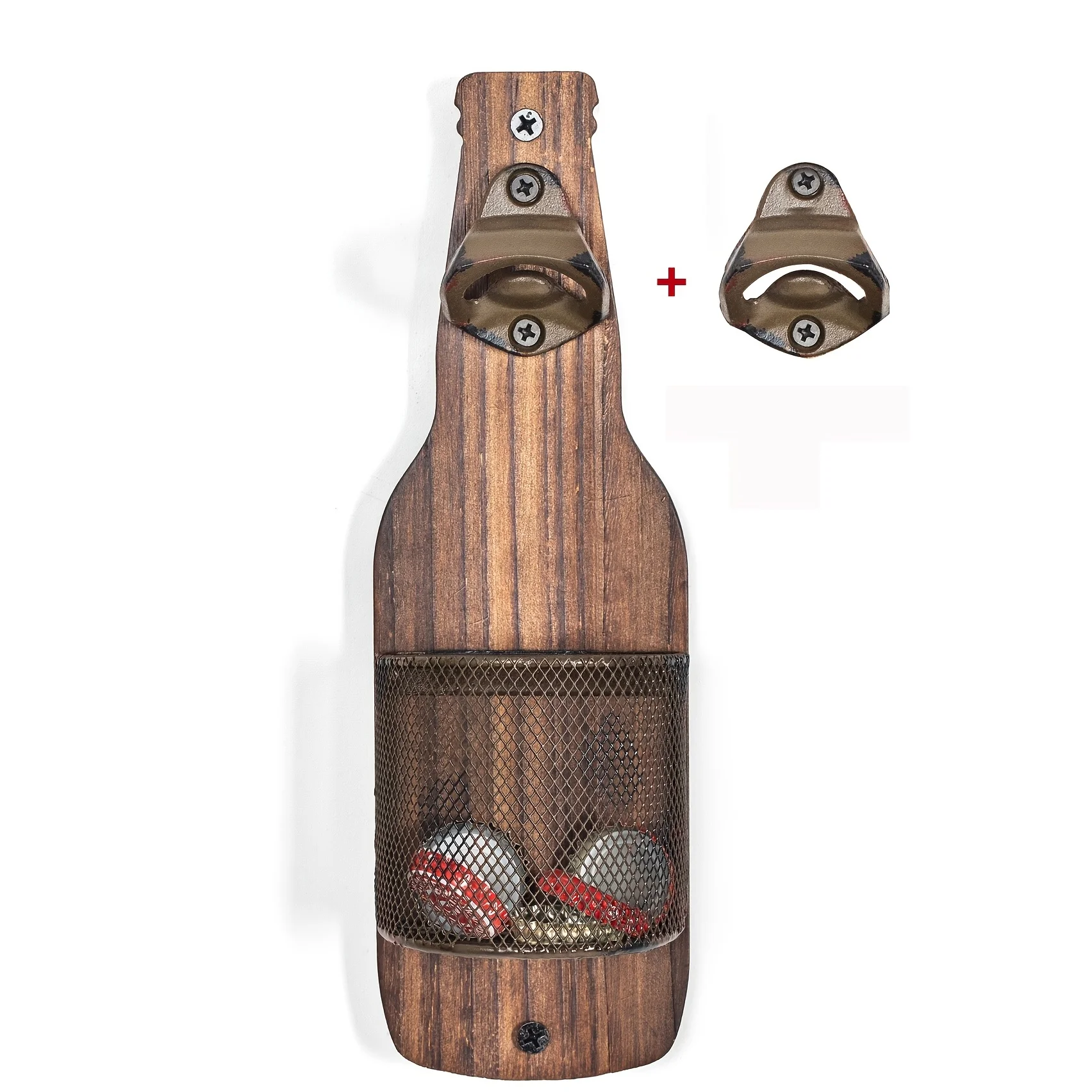 1pc Industrial Style Beer Bottle Opener - Multi-functional Wall Decoration Pendant for Catering and Bar Use