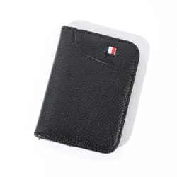 Ultra - Slim PU Leather Mini Wallet: Soft, Compact Card Holder (Black)