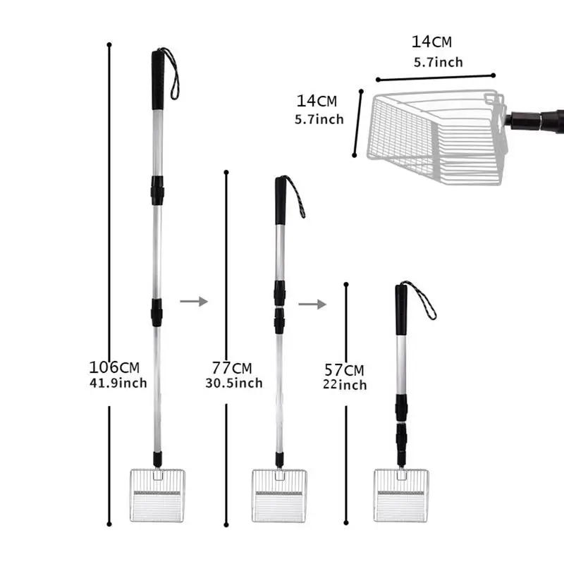 Stretchable Metal Litter Scoop 5