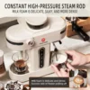 AC510 15Bar Semi Automatic Espresso Machine With Grinder & Steam Wand,3-in-1 Compact Espresso Coffee Maker With 28 oz Removable 4