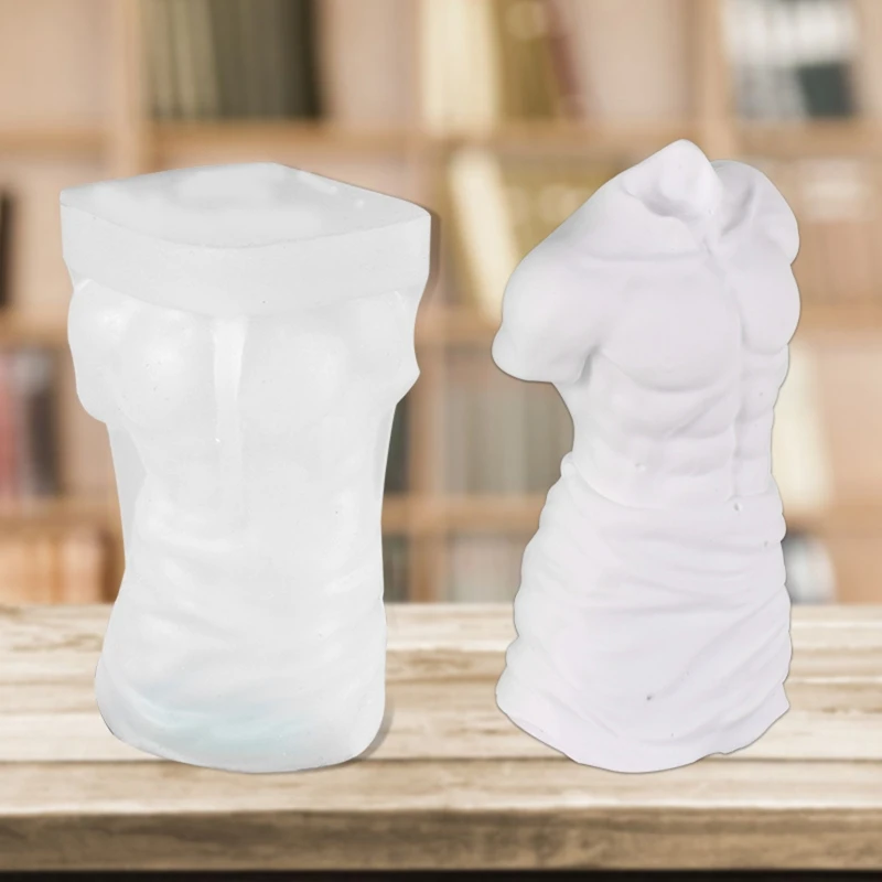 Human Body Candle UV Epoxy Resin Mold Handmade Men Body Gypsum Plaster