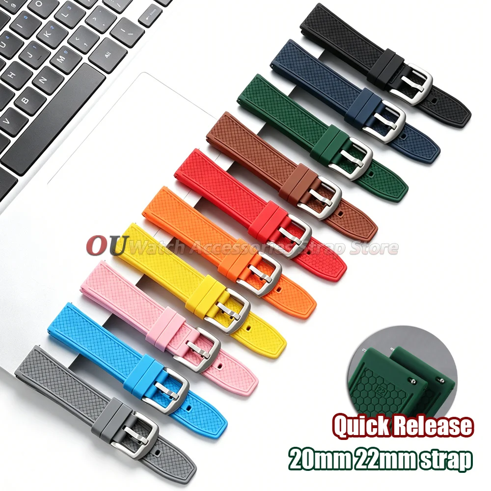 Premium Universal Diving Silicone Watch Strap - Waterproof Sports Quick Release Bracelet